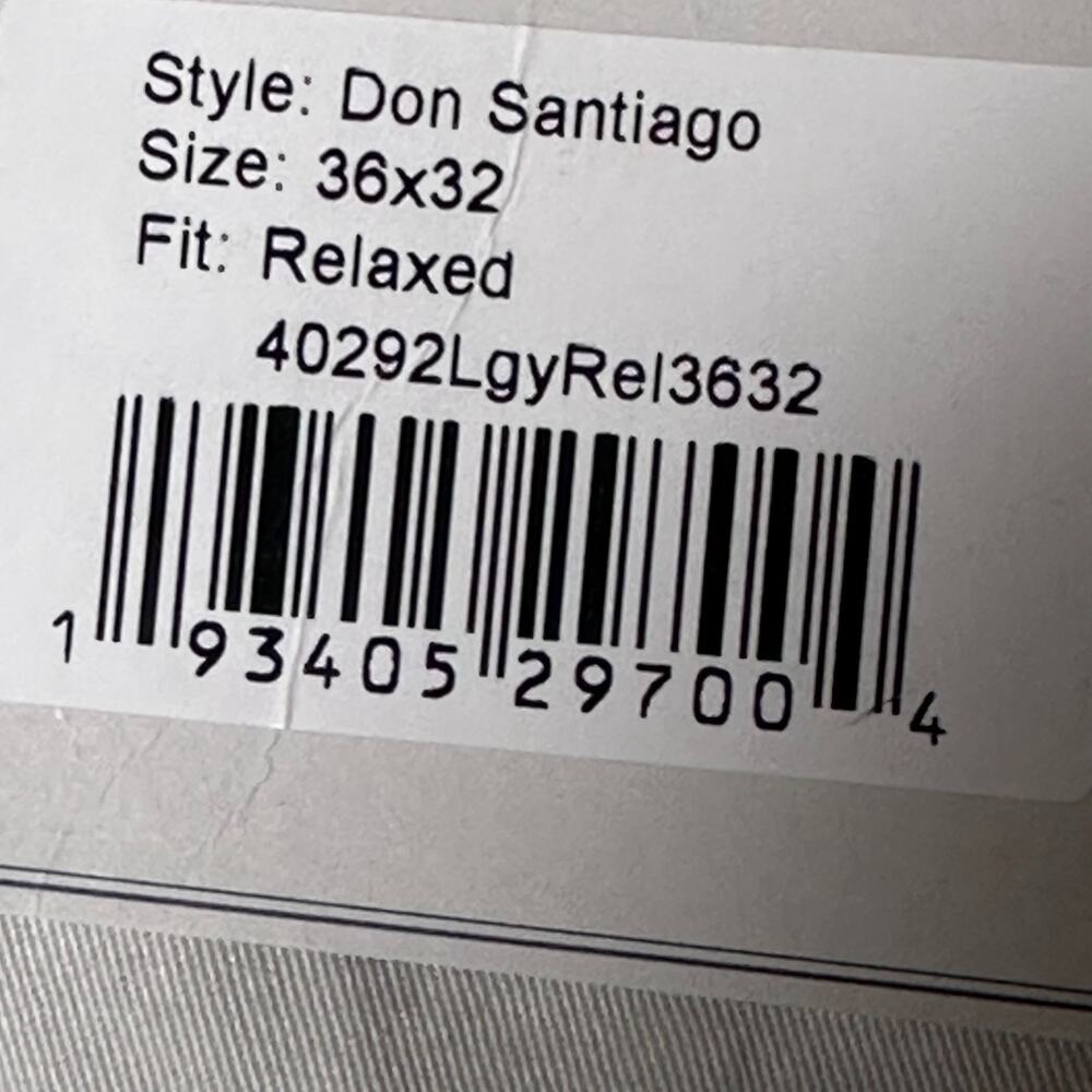 Untuckit Don Santiago Chino Pant Mens Size 36x32 Light Grey Relaxed Fit NWT - Picture 3 of 6